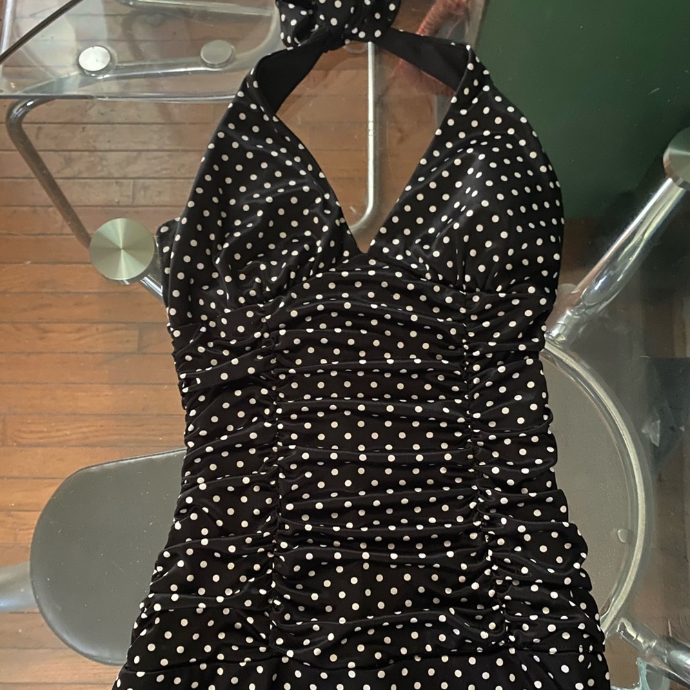 Polka Dot Halter Dress